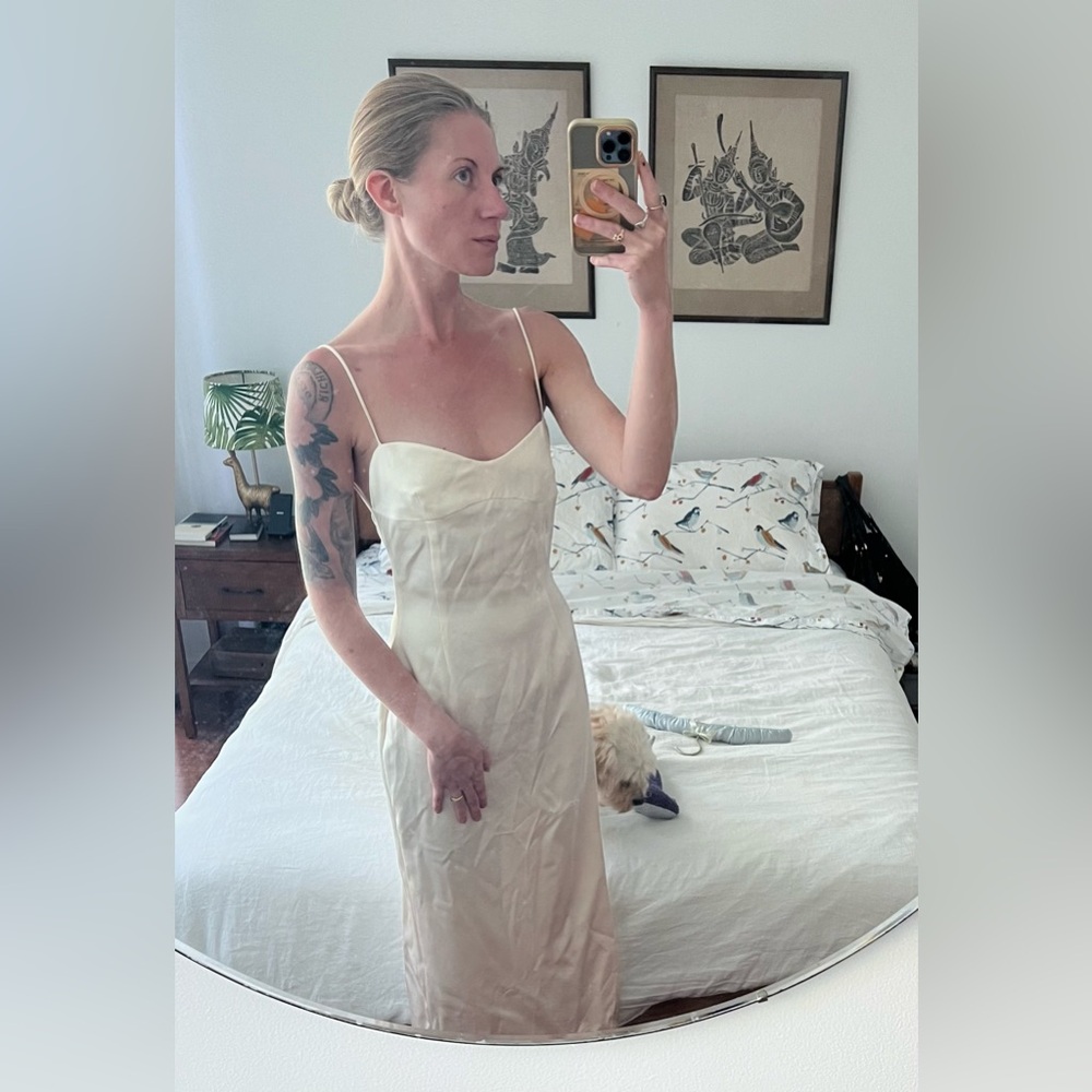 Magda Butrym Cream Slip Dress